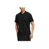 Adidas Pure Color Casual Mini-Logo Print Short Sleeve Polo Shirt Men Tops Black HM2952
