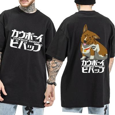 Cool Cowboy Bebop T-shirt Unisex Vrouwen Japanse Anime T-shirt Tiener Trend Hip Hop Zwart Ronde Hals T-shirt Korte Mouw Unisex Tops Nieuw