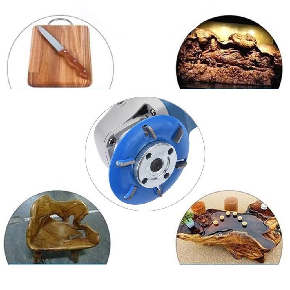 6 Teeth Wood Turbo Carving Disc Angle Grinder Accessories 16mm 22mm Wood Grinding Wheel for Wood Carving Shaping