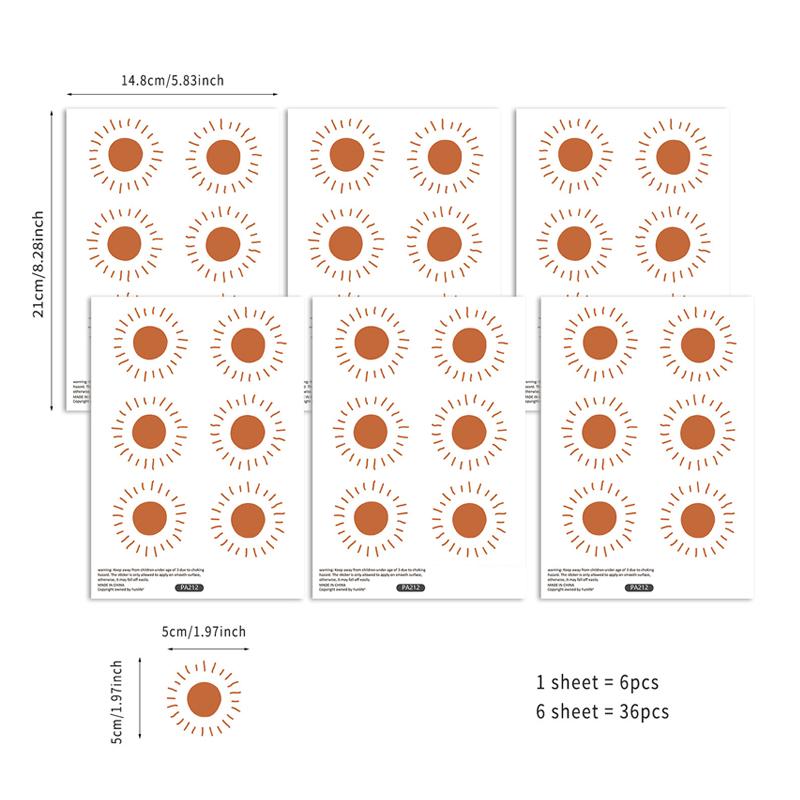 

Boho Hearts Creative Wall Sticker For Children Baby Girls Boys Room Nursery Wall Art Decals Vinyl Mural Kids Bedroom Home Decor 14.8cmx21cmx6sheets