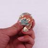 Retro Japanese Fire Fox Metal Brooch Badge
