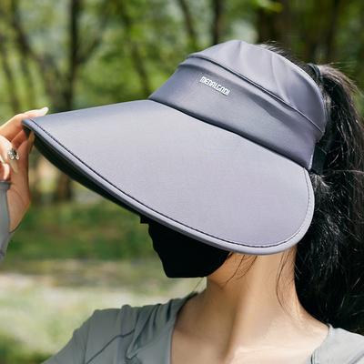Summer High Brim Ice Silk Sun Protection Hat Outdoor Large Brim UV Sun Protection Hat Breathable Air Top Hat Women