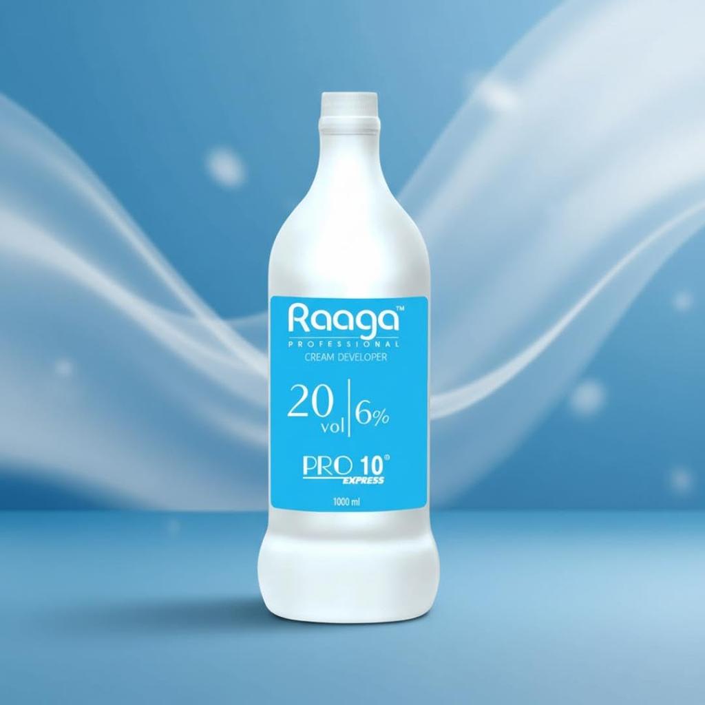 Raaga Professional Pro 10 Express 6% Cream Developer 20 Volume Hair Color Activator 1000 ml For Even Coverage And Smooth