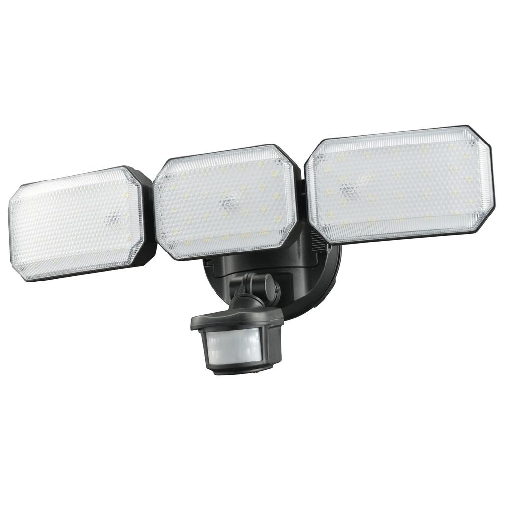 Ohm Electric Monban Security Sensor Light, 3 Lights, Lithium Rechargeable Battery, 2500 Lumens, Motion Sensor, LS-B313, 07-8803, OHM