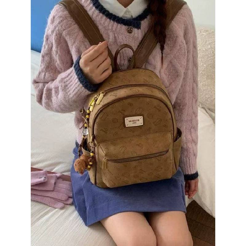 Cat Anime Backpack With Pu Material For Casual Daily Use And Storage