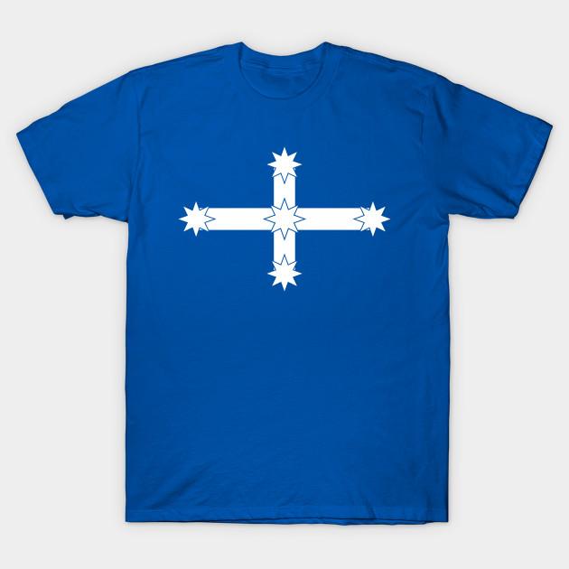 

Men Black Print T-shirt Australia - Eureka Flag No-Cut Transfer Paper Print Cotton Tshirt L