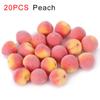 20PCS/Pack Simulated Peach Miniatures Fake Mini Foam Models DIY Handicraft Window Layout Display Materials Photography Props ZYF