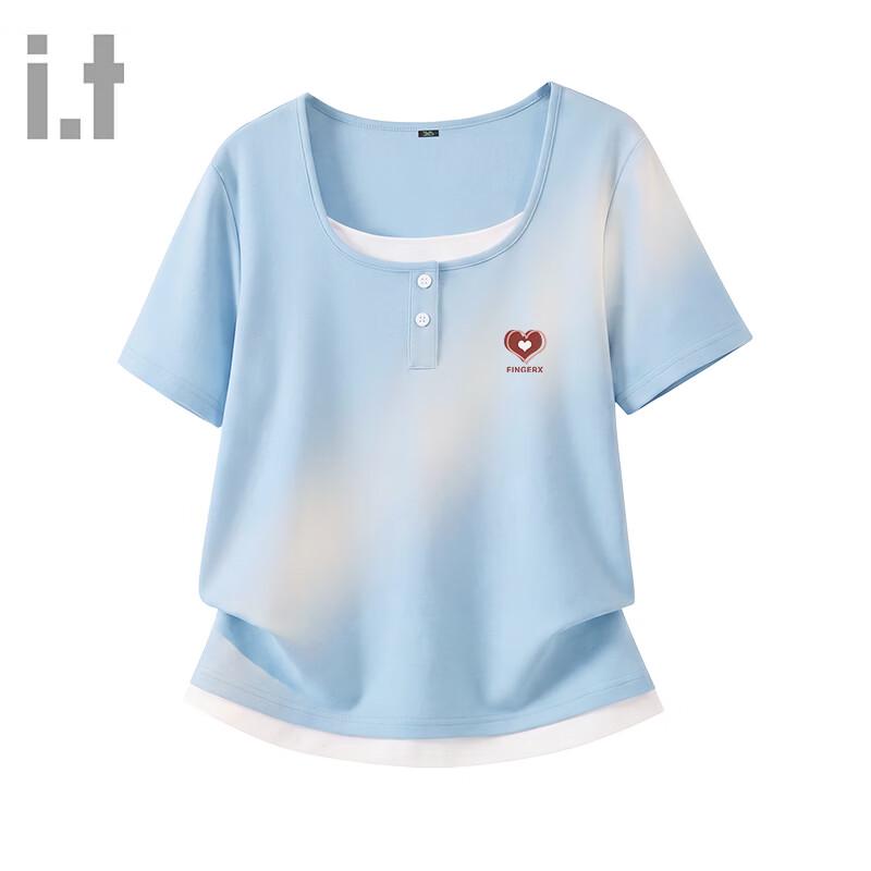 Fingercroxx IT Women s Layered Heart Short Sleeve T-Shirt S