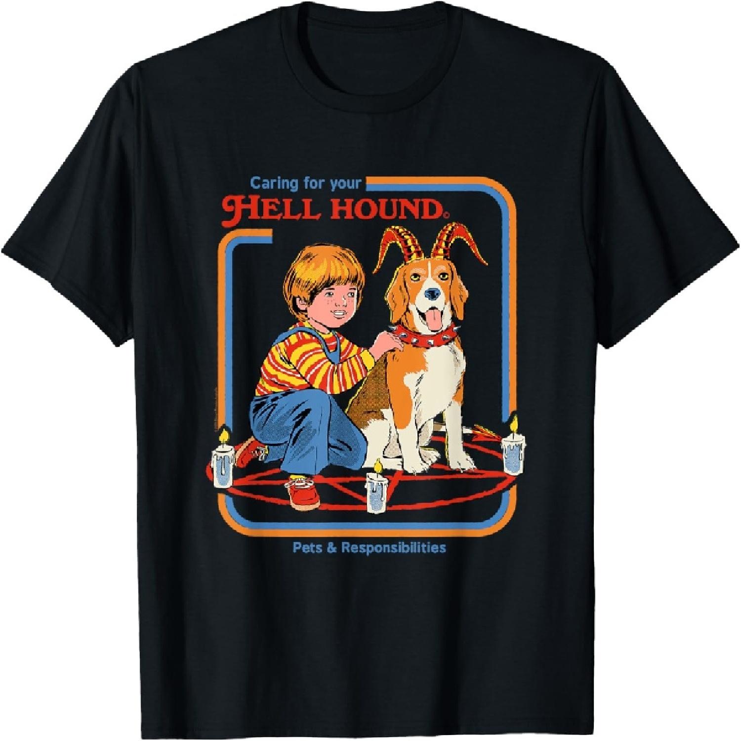 Уход за вашей футболкой Hell Hound Retro Dark Humor XXXXXL разноцветный