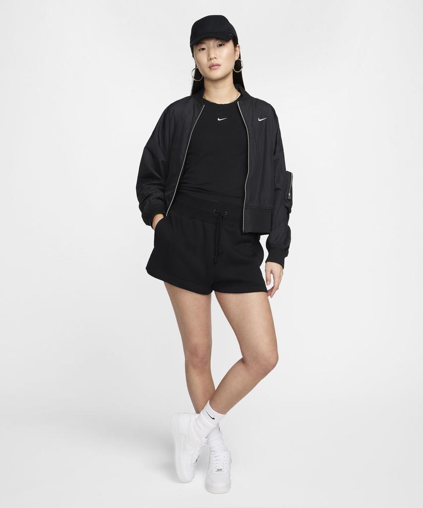 Nike Sportswear Chill Knit Crop T-Shirt W - Black:White / Fv5509-010