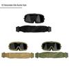 Yellow Tactical Windproof Outdoor Goggles Set - Locust Style for Sand and Wilderness