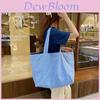 Simple Checkered Pattern Large Capacity Women Casual Double Sided Shoulder Bag For Daily Use