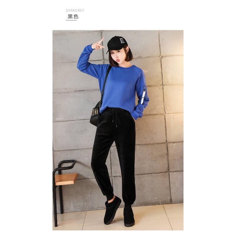 Super Soft Sports Casual Thermal Pants Loose Haren Velvet Trousers for Women
