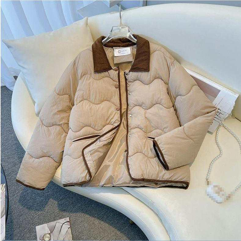 Down Padded Jacket Women's Winter Jacket, Small Loose Padded Jacket, Thick Lapel Padded Jacket Trend