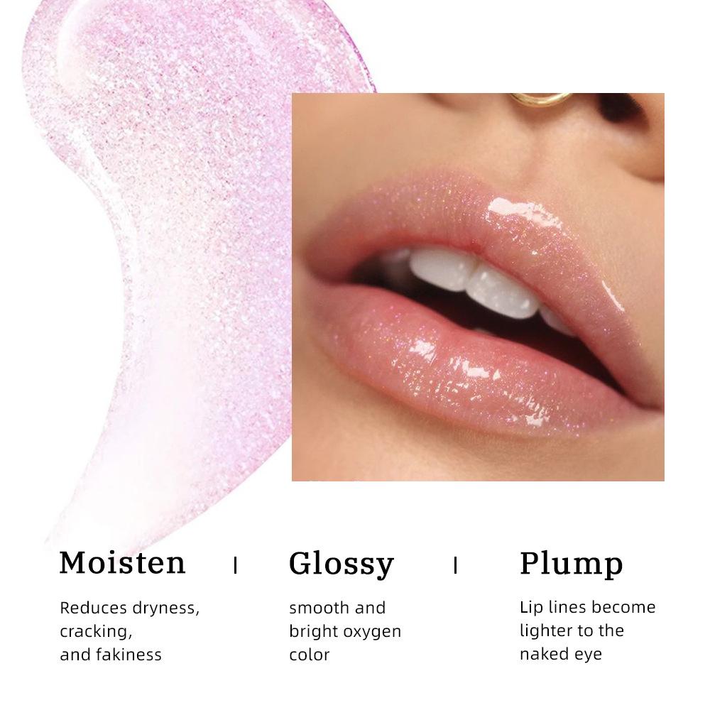 6 Stück Lippenbefeuchtend Feuchtigkeitsspendend Aufhellend Lippenöl-Set Wasserglanz Spiegel Hydrierender Lippenlack Lippenöl Make-up