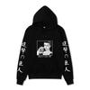 Attack On Titan Eren Yeager Hoodie Unisex Fleece Sweatshirt Front Manga Print, Sleeve Japanese Text Autumn Winter Pullover