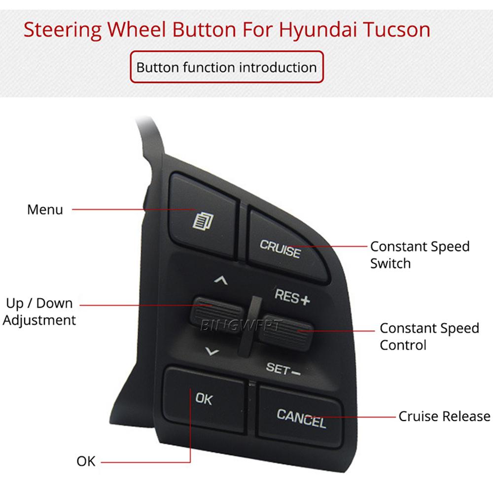 96710D3500 Steering Wheel Remote Control Switch Left for Hyundai Tucson 2016+ TL Bluetooth Button Music Switch 96710-D3500