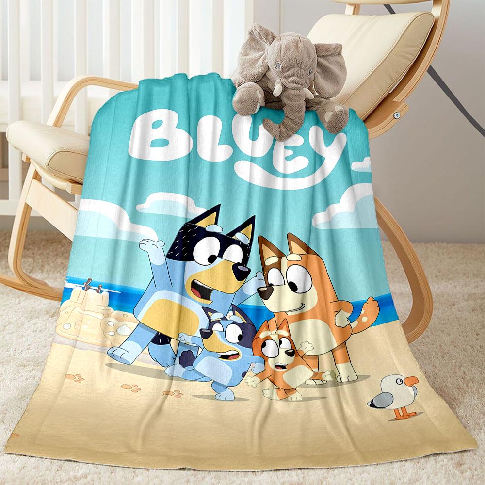 Bluey Adventure Blanket Soft & Cozy Throw For Sofa Couch Office Bed Picnics All-Season Use Modern Unique Gift for Family and Friends Y23