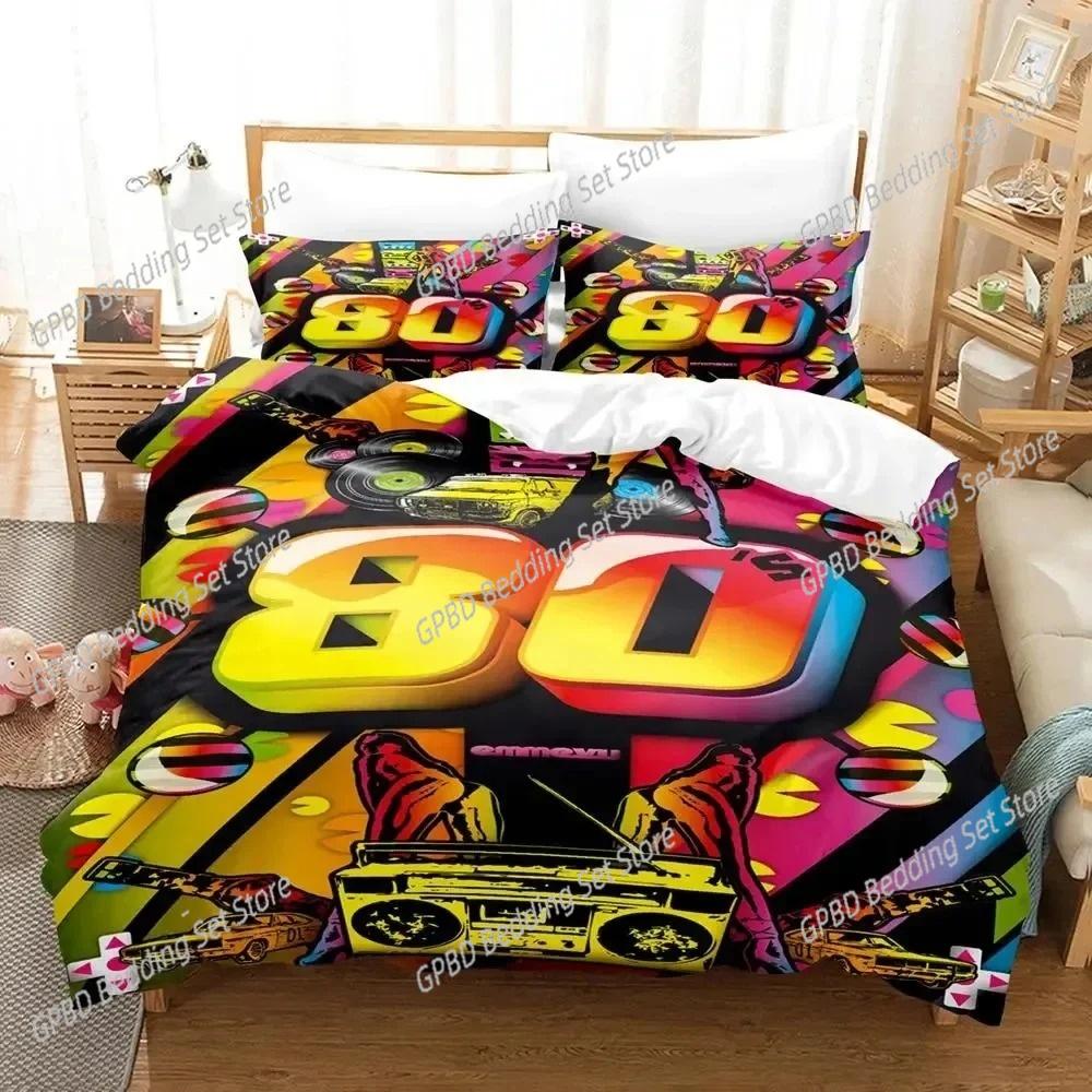 TV series I Love The 80s Logo Bedding Set Single Twin Double Queen King Cal King Size Bed Linen Set