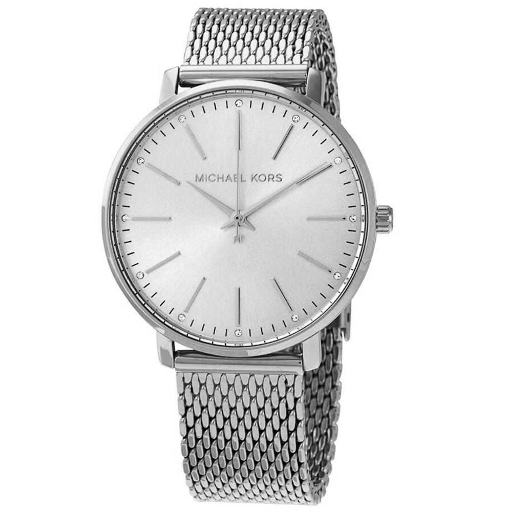 

Часы Michael Kors женские с серебряным циферблатом, серебро