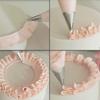 Korean Style 7-Piece Ruffle Piping Tips Set - 304 Stainless Steel Cake Decorating Kit