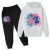 Casual Print Simple Suit Fashion Sweatshirt Loose Clothing Sets Kids Unisex