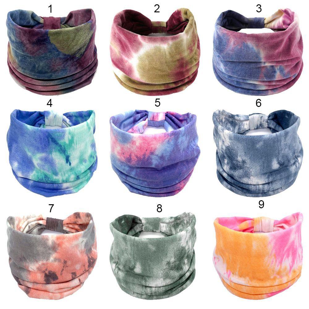 Hair Bands Yoga Criss Cross Sport Head Wraps Twist Headbands Wide Knotted Headbands Tie Dye Turban