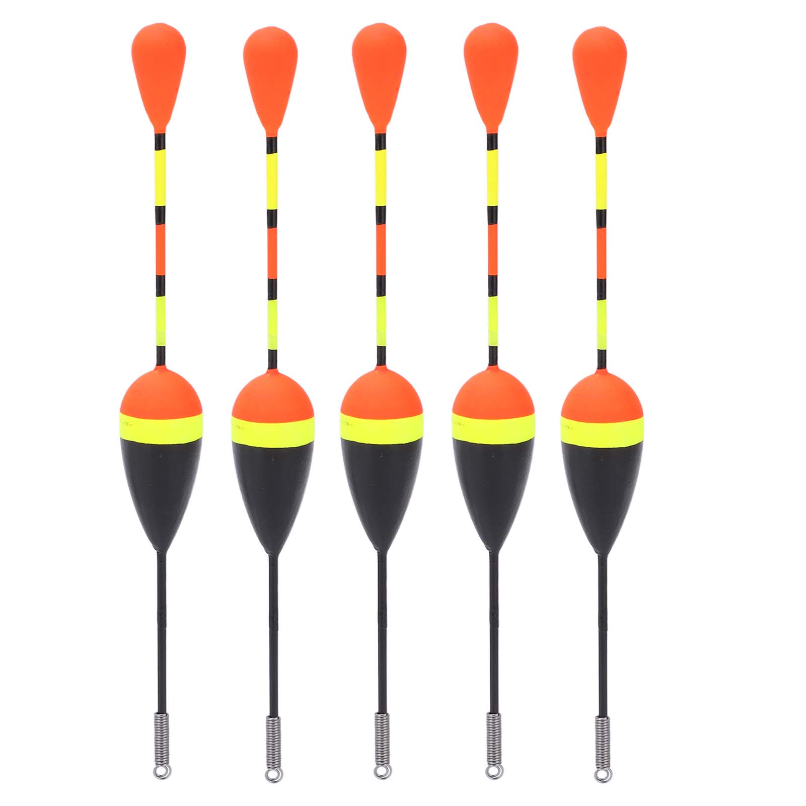 

5шт Рыбалка Поплавок Бобберы Легкие и чувствительные пластиковые пружины Овальная палка Скользящие бобберы