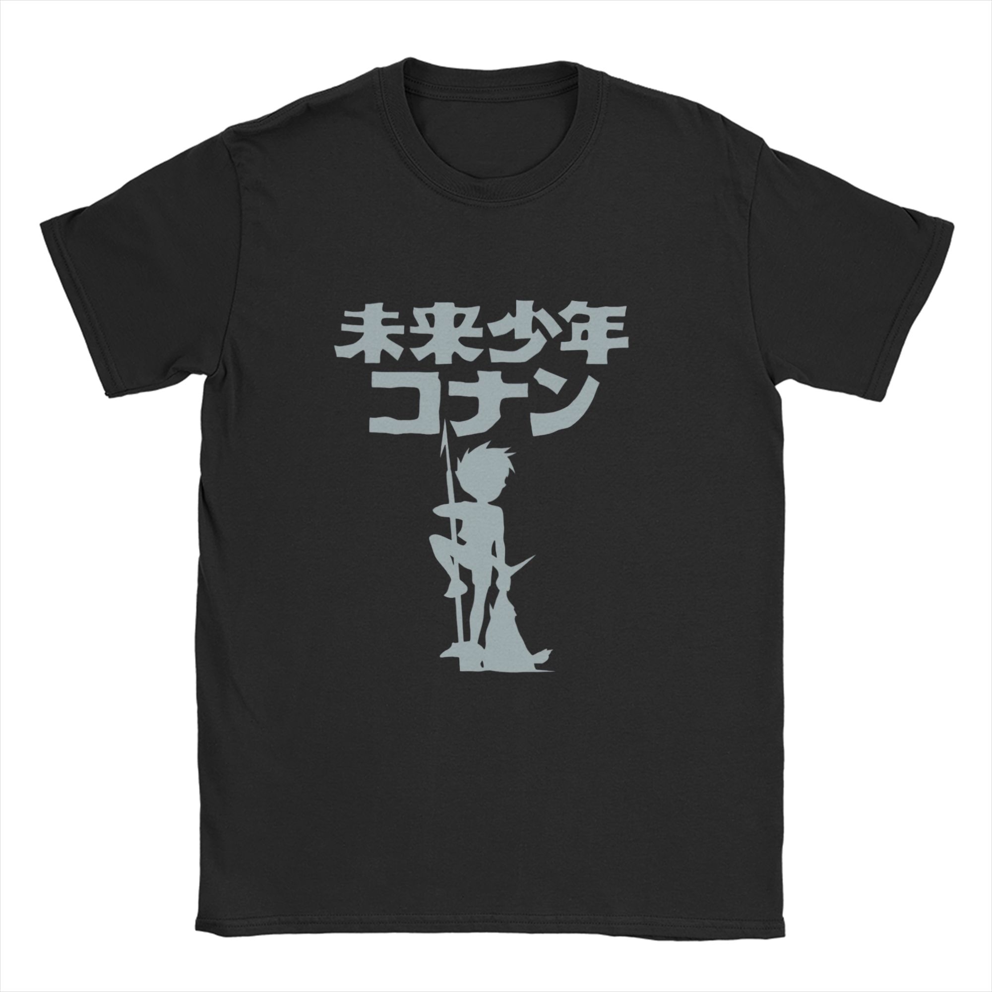 

Conan The Future Boy T Shirts for Unisex Pure Cotton Novelty TShirt Crew Neck Tee Shirt Short Sleeve Clothing Original S