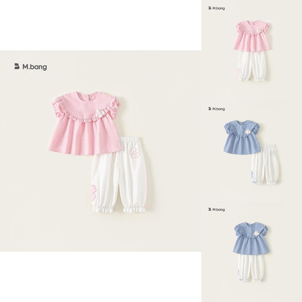 Girls Short Sleeve Pants Suit With Comfortable Material And Summer Style For Kids