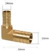 4 6 8 10 12 14 16 19 mm Schlauchstutzen 90 Grad Winkel Reduzierstück Messing Schlauchanschlussstück Verbinder Haus Garten Wasser Luft Öl
