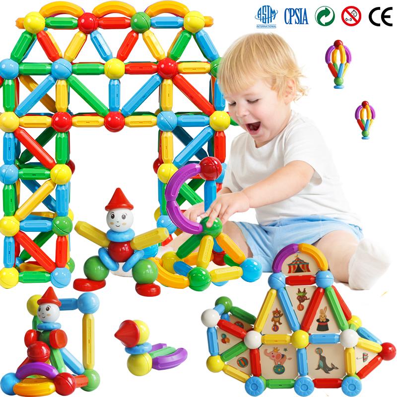 Magnetic Building Blocks Game Toy Magnets Construction Set Magnetic Sticks Rod Montessori Educational Toy for Children