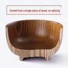 Handmade Japanese-Style Solid Wood Bowl Set for Family and Children - Large, Lacquered, Retro Design, Thickened for Rice and More