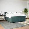 VidaXL Slat Bed Base and Mattress Dark Green 180x200cm Velvet 3286393