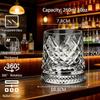 280ml Rotating Whiskey Glass Crystal Rum Glass Cocktail Party Drinking Gift Creative Crystal Premium Beer Glass