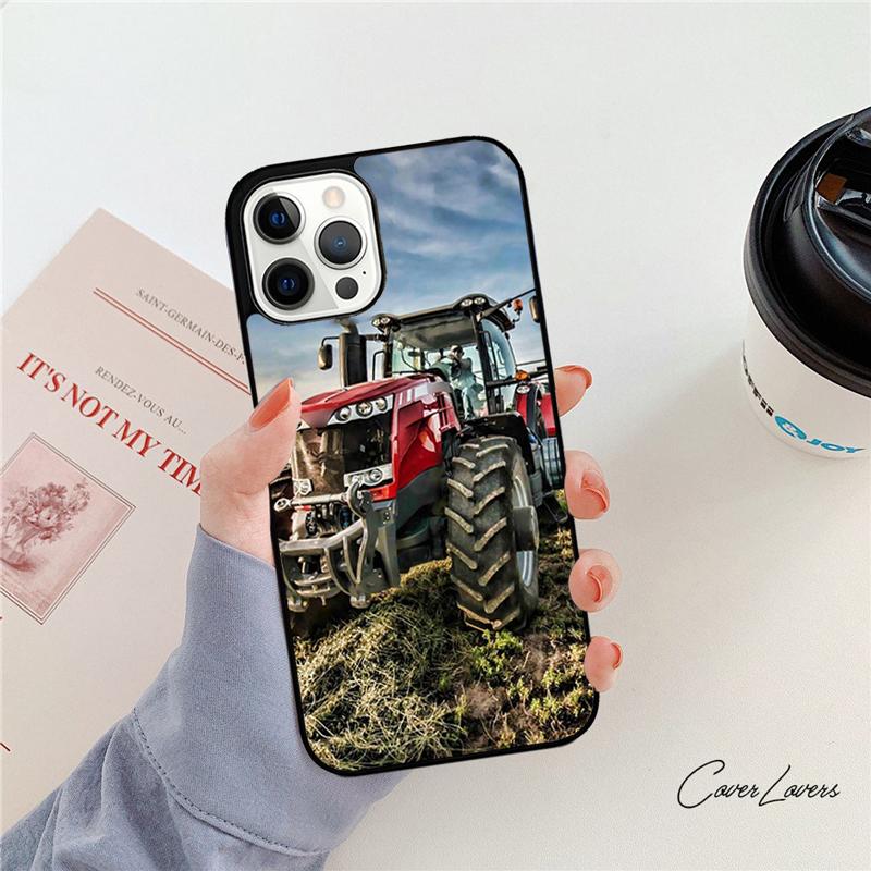 Red Tractors Car Phone Case For Apple iPhone 17 Air Pro Max Plus Coque For iPhone 17 Air 14 15 16 13 12 Max Cover
