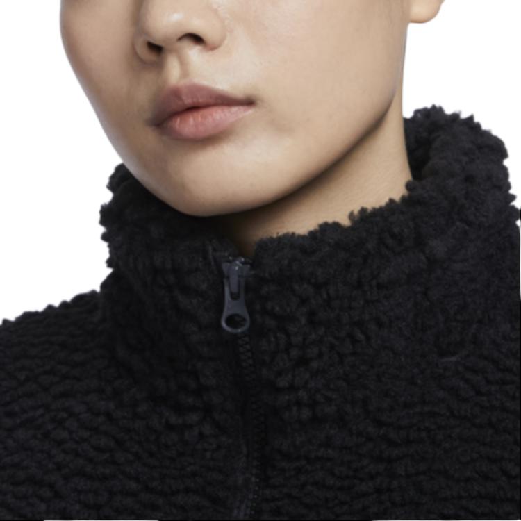 Nike Sportswear Velvet Feel Coat Women's Black/White FV8017-010