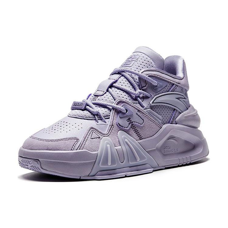 Anta Badass 4 Slip Resistant Durable Mid-Top Sneakers Women Sneakers Purple 122318080-2