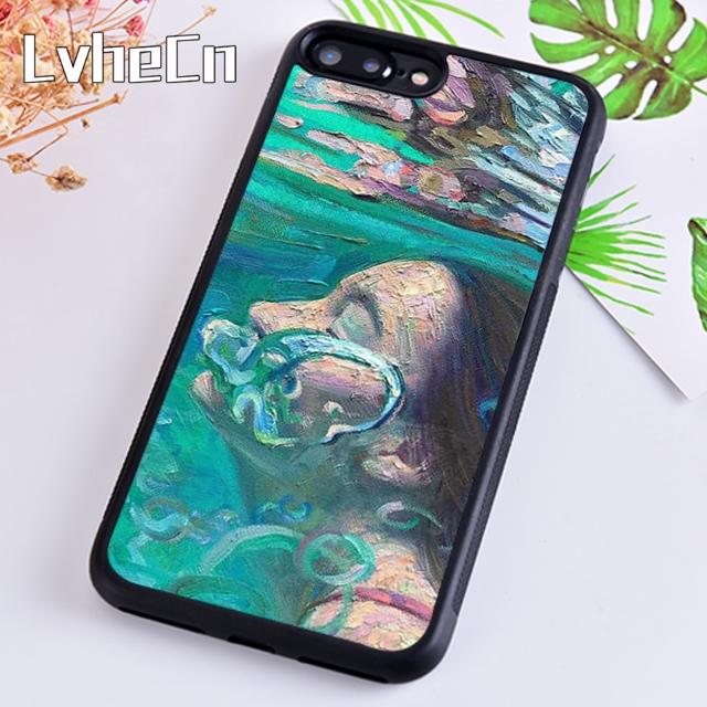 Abstract Art Underwater Boy Girl Phone Case For iPhone 17 Air 13 12 14 15 16  Cover For Apple Pro Max 6S Plus