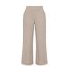 Women's Fashionable Loose-Fit Pocket Cotton-Linen Blend High-Waisted Wide-Leg Pants Casual Cropped Trousers