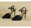 1088-15 Women's Waterproof Platform Stiletto Sandals - Summer 2025 Style, Hollow Pointed Heels