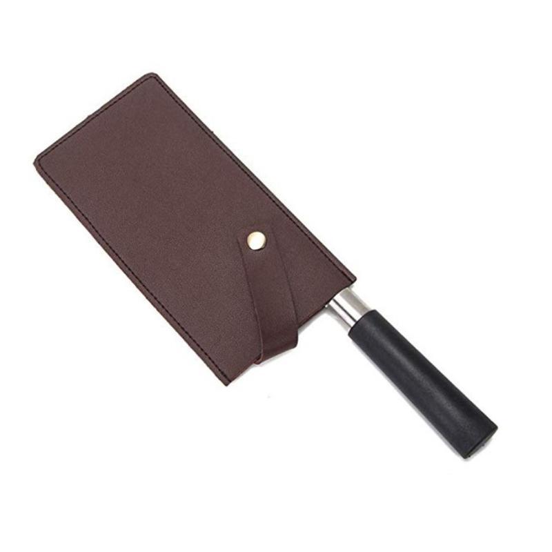 PU Leather Cleaver Protective Sheath Secure Snap Fastener Waterproof Durable for Home Kitchen Small Business Catering Use