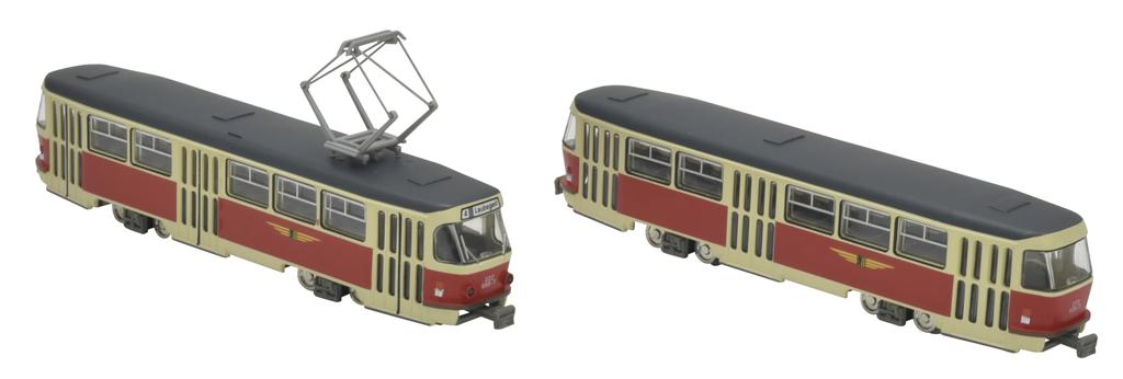 TOMYTEC Colecția Feroviară Tramvaiul Tetsuro Dresda Tatra T4 + B4 Tip Set 2 Vagoane (Consumabile pentru diorame)