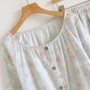 2026 Spring and Autumn New Pajama Set 100% Cotton Gauze Long Sleeve Long Pants Two Piece Sweet Style Home Clothing Set