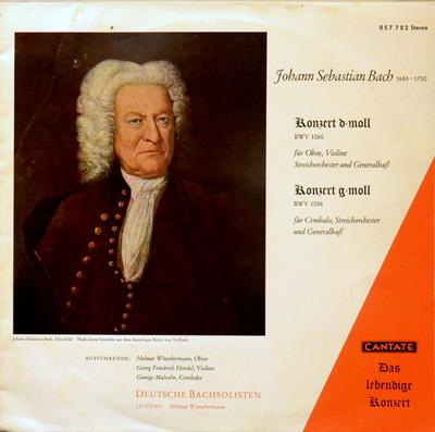 LP Record JOHANN SEBASTIAN BACH - DEUTSCHE BA - Konzert D-moll Bwv 1060 / Konzert G 057702 Cantate 1962 Germany Classical Used