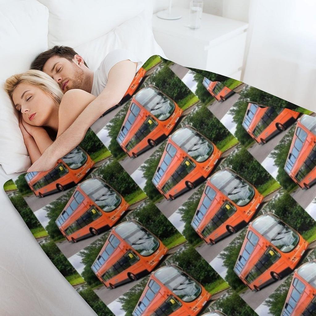 Bus Throw Blanket valentine gift ideas wednesday for sofa Thins Blankets