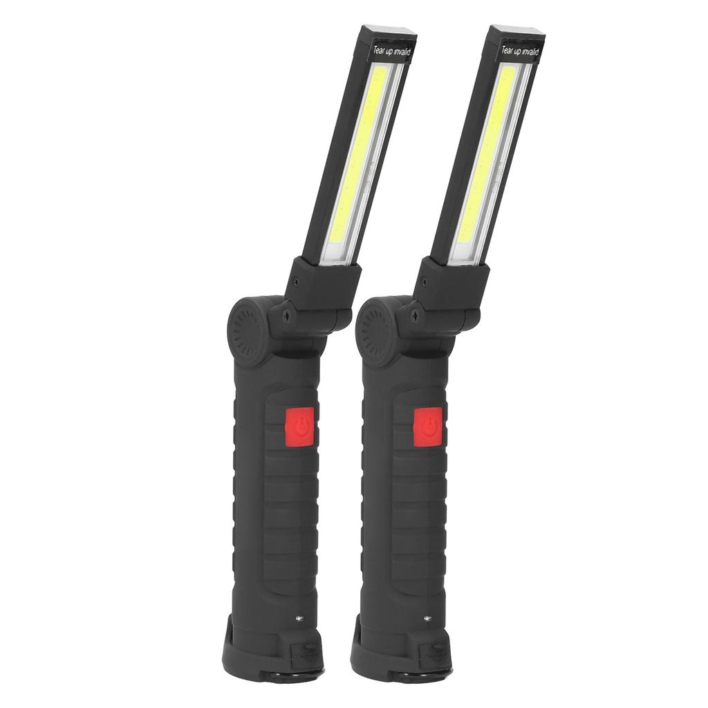 2Pcs Rechargeable LED Work Light with Magnetic Base Outdoor Multi Functional Portable Foldable COB