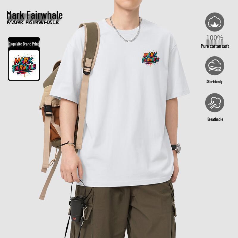 Mark Fairwhale Men's Casual Breathable Cotton Short-Sleeve T-Shirt