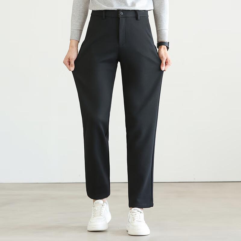 FAPAI Men's Wool Blend Anti-bacterial Business Casual Pants