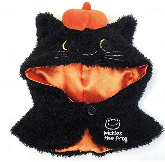 

Pickles the Frog Halloween Black Cat Poncho